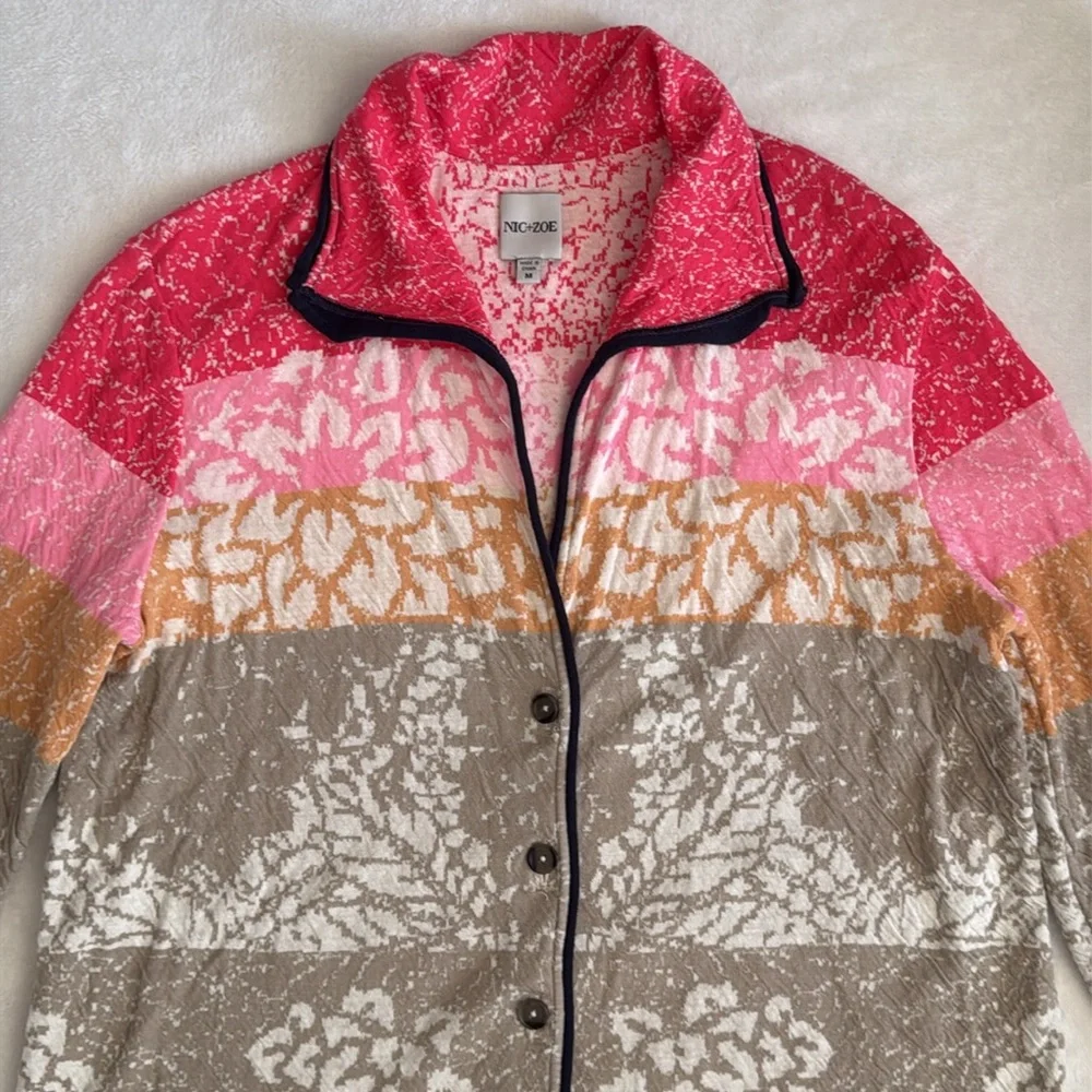 Nic + Zoe | Susana Sunset Seeker Button Front Long Cotton Cardigan Duster (M) - Picture 4 of 16